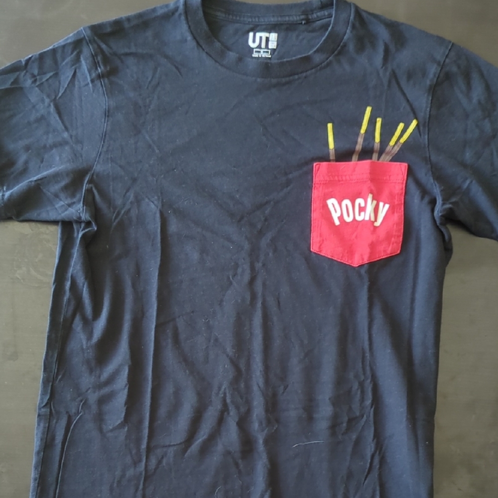 Uniqlo Black Pocky Graphic Tee